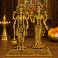 Lord Vishnu & Goddess Lakshmi Golden Idol Set