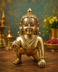 Golden Bal Krishna Laddu Gopal Idol